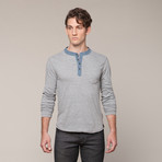 Long Sleeve Henley W/ Pocket // Charcoal (M)