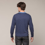 Long Sleeve Henley W/ Pocket // Navy (S)