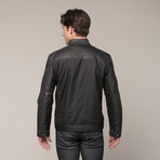 PX Clothing // Fred Faux Leather Jacket // Black (L)