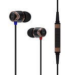 E10 Noise Isolating In-Ear Headphones (Black + Red)