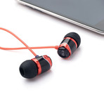 E10 Noise Isolating In-Ear Headphones (Black + Red)