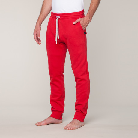 Slim Fit Sweat Pants // Red (S)