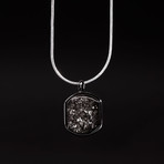 Meteorite Necklace // Small Rectangular (Silver)