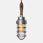 Edison Cage Pendant Lamp // Wood Vintage