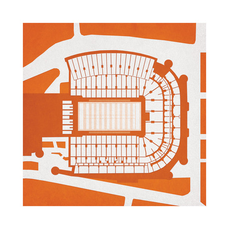 Darrell K Royal - Texas Memorial Stadium (12"W x 12"H // Unframed)