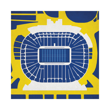 Michigan Stadium (12"W x 12"H // Unframed)