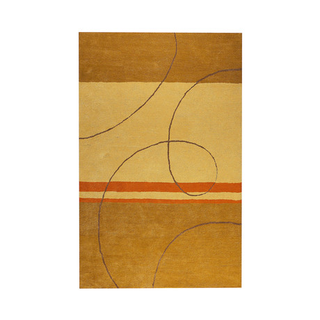 Hand Tufted Catena // Trenza // Gold (5'L x 7'H)