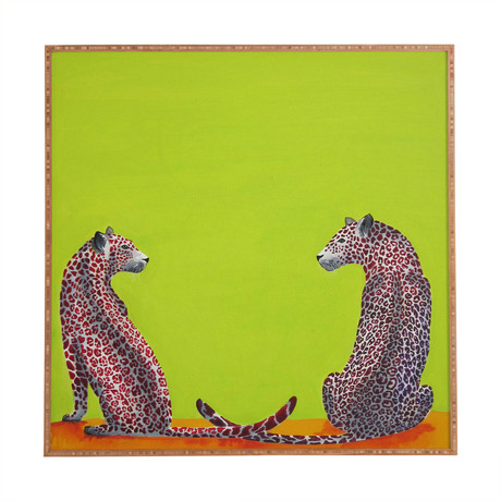 Clara Nilles // Leopard Lovers (20"L x 20"H)