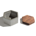 Hexagonal Concrete Box (Gray)
