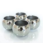 Stainless Steel Shot Glass Sphere // Set of 4