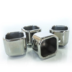 Stainless Steel Shot Glass Cubed // Set of 4