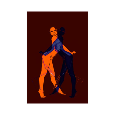 ABSTRACT NUDE 50 (16"L x 24"H)