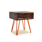 Ciao Side Table // Sonokeling // 20" + Drawer (Tomato)