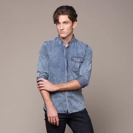 Indigo Long Sleeve Shirt (S)