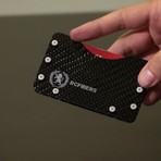 D16 Twill Carbon Fiber Wallet (Blue Bolts)