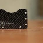 D16 Twill Carbon Fiber Wallet (Blue Bolts)