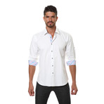 AVE Button-Up // White + Stripes (XS)