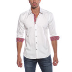 Jared Lang // Button Up Shirt // White + Plaid (L)