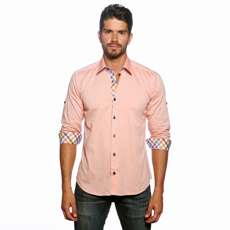 Button Down Shirt // Light Coral  (XS)