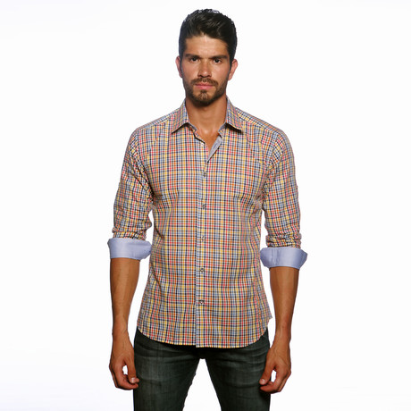 Button Down Shirt // Multi-Colored Plaid  (XS)