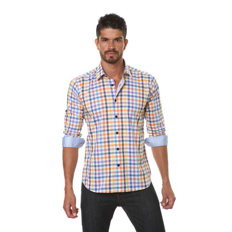 Button Down Shirt // Multi-Colored Plaid  (XS)