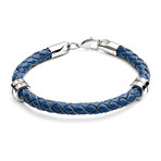 Braided Leather Bracelet // Lobster Catch (Black)