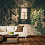 Abandoned Room Wall Mural Decal (100"L x 100"W)