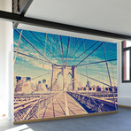 Brooklyn Bridge Wall Mural Decal (100"L x 100"W)