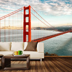 Golden Gate Bridge Wall Mural Decal (100"L x 100"W)