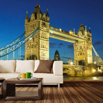 London Tower Bridge Wall Mural Decal (100"L x 100"W)