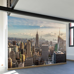 New York Skyline Wall Mural Decal (100"L x 100"W)