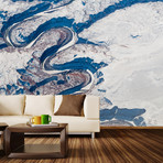 Snowy Canyon Wall Mural Decal (100"L x 100"W)