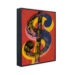 Dollar Sign, 1981 // Black And Yellow On Red (11"L x 8.5"H x 2"D)