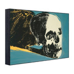 Skull, 1976 // Yellow On Teal (8.5"L x 10.5"H x 2"D)