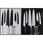 Knives, c. 1981-82 // Silver And Black (8"L x 12.5"H x 2"D)