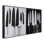 Knives, c. 1981-82 // Silver And Black (8"L x 12.5"H x 2"D)