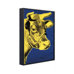 Cow, 1971 // Blue & Yellow (11.5"L x 7.75"H x 2"D)