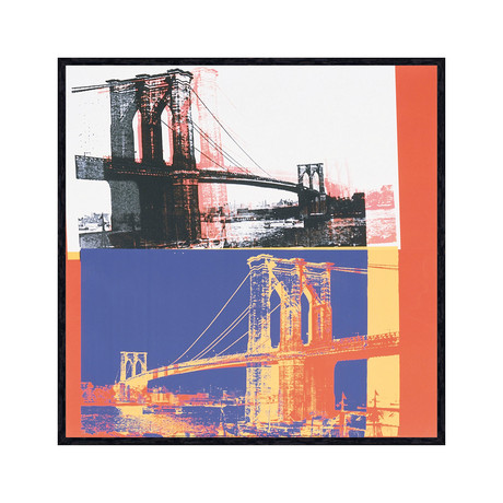 Brooklyn Bridge, 1983 // Black Bridge/White Background (9.5"L x 9.5"H x 2"D)