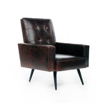 Stark Leather Chair // Brompton Brown