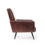 Stark Leather Chair // Brompton Brown