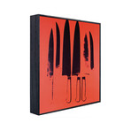 Knives, c. 1981-82 // Red (21"L x 18.5"H x 2"D)