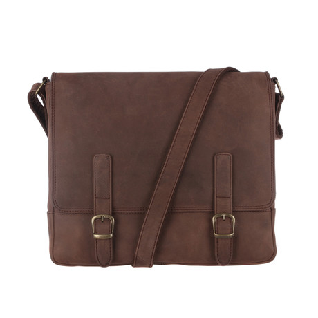Postie Natural Veg-Tanned Leather Satchel // Earth