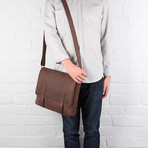 Postie Natural Veg-Tanned Leather Satchel // Earth