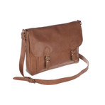 Baker Natural Veg-Tanned Leather Satchel // Chestnut