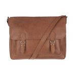 Baker Natural Veg-Tanned Leather Satchel // Chestnut