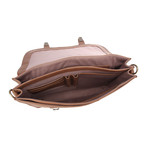 Hove Natural Veg-Tanned Leather Small Satchel // Chestnut