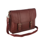 Hove Natural Veg-Tanned Leather Small Satchel // Whiskey