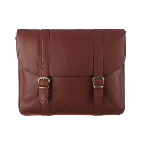 Hove Natural Veg-Tanned Leather Small Satchel // Whiskey