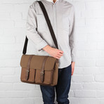 Borough Waxed Canvas + Earth Leather Satchel