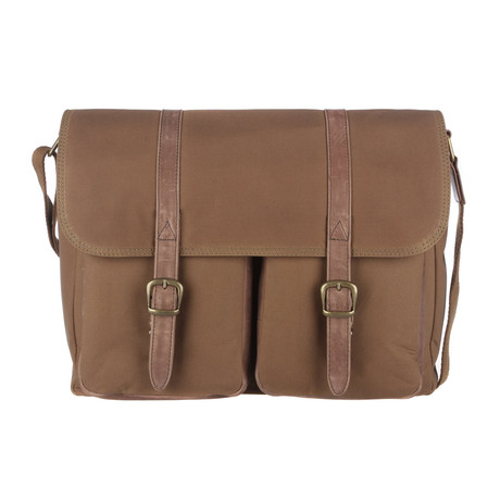 Borough Waxed Canvas + Earth Leather Satchel